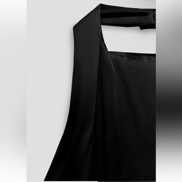NWT Zara Studio Black Open Back Maxi Formal Dress Size M - Picture 10 of 13